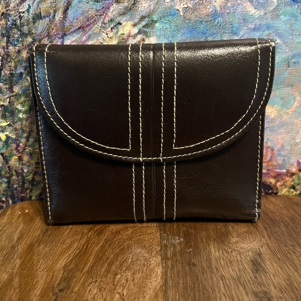 Buxton Dark Brown Leather Wallet